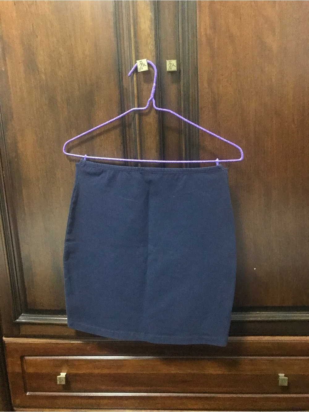 Los Angeles Apparel Navy Blue Mini Skirt